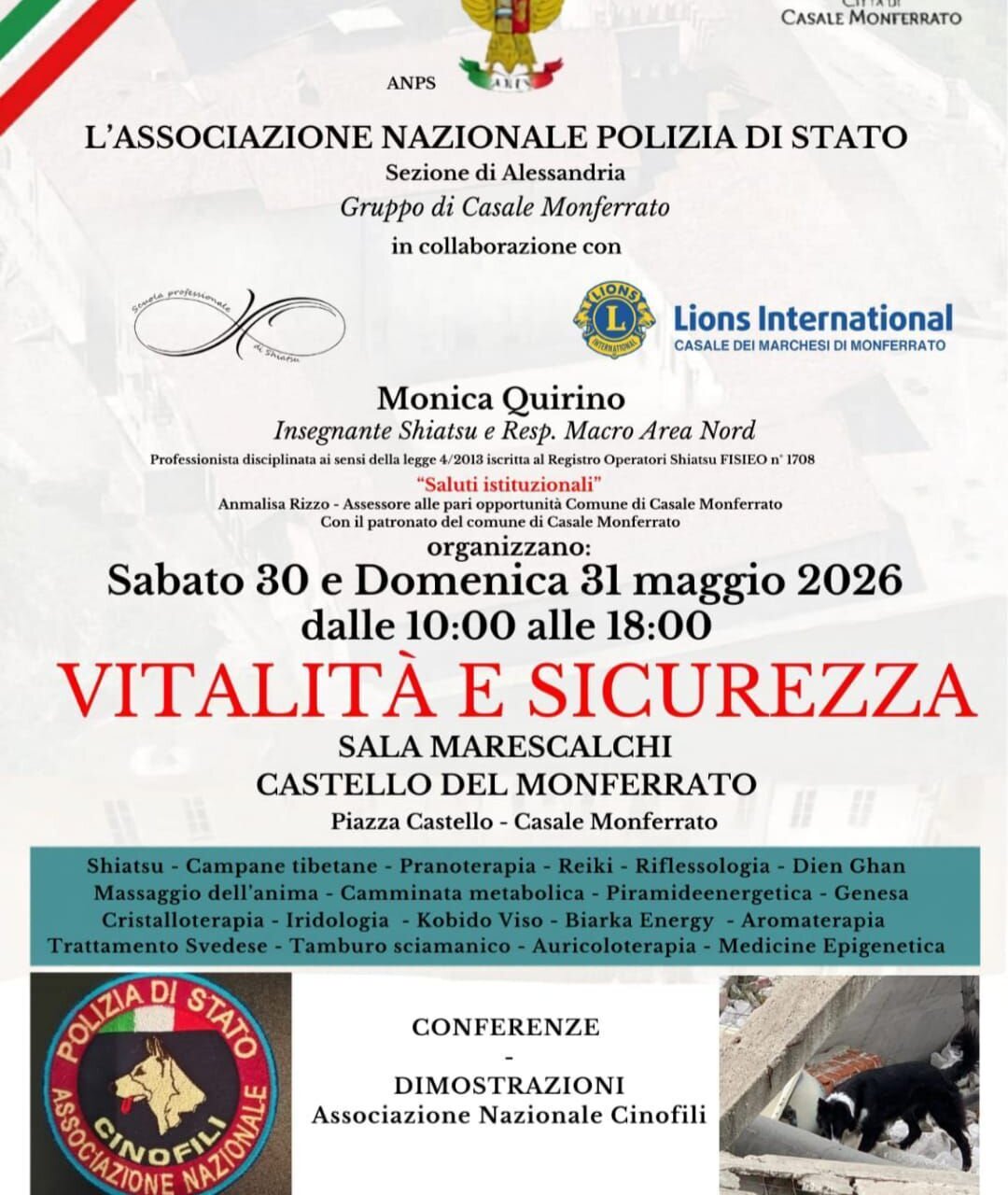 Al Castello del Monferrato due giornate dedicate al benessere e alla prevenzione