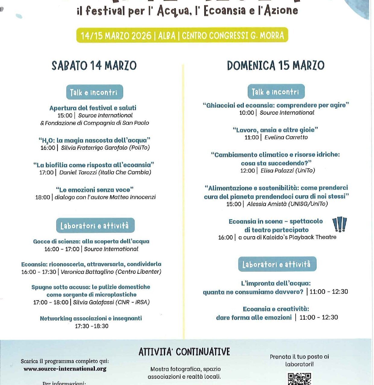 "Artemisia" - Il Festival per l'Acqua, l'Ecoansia e l'Azione - Alba (CN)