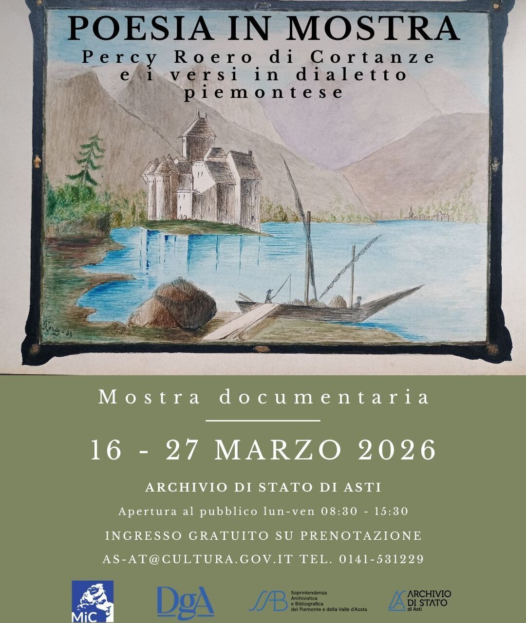 "POESIA IN MOSTRA" - Percy Roero di Cortanze e i versi in dialetto piemontese - Asti (AT)