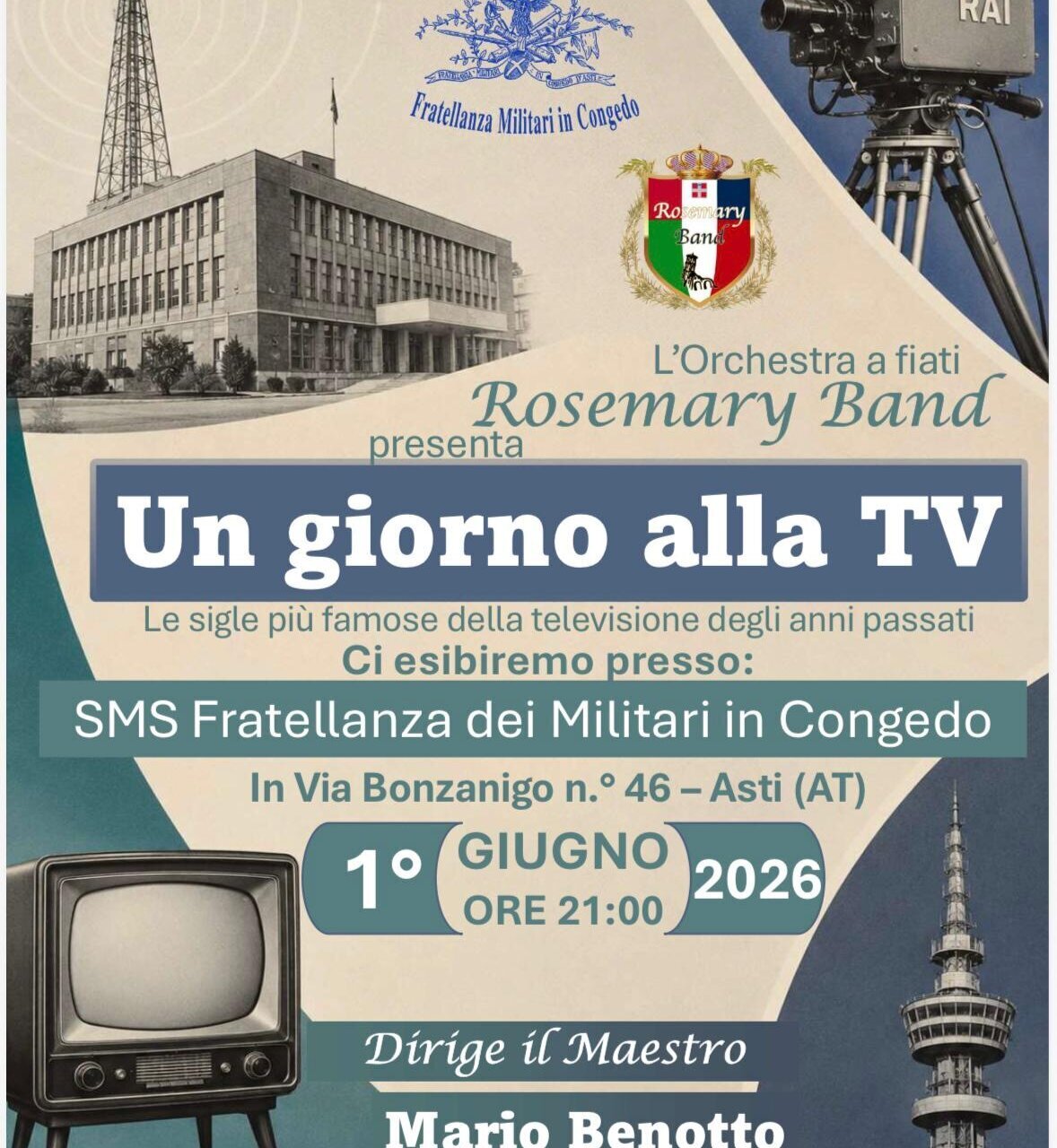 Un giorno alla TV  - Rosemary Band - Asti