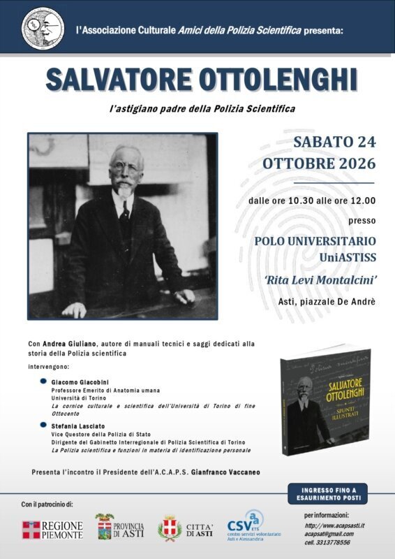 Salvatore Ottolenghi, l'astigiano padre della Polizia Scientifica - Asti