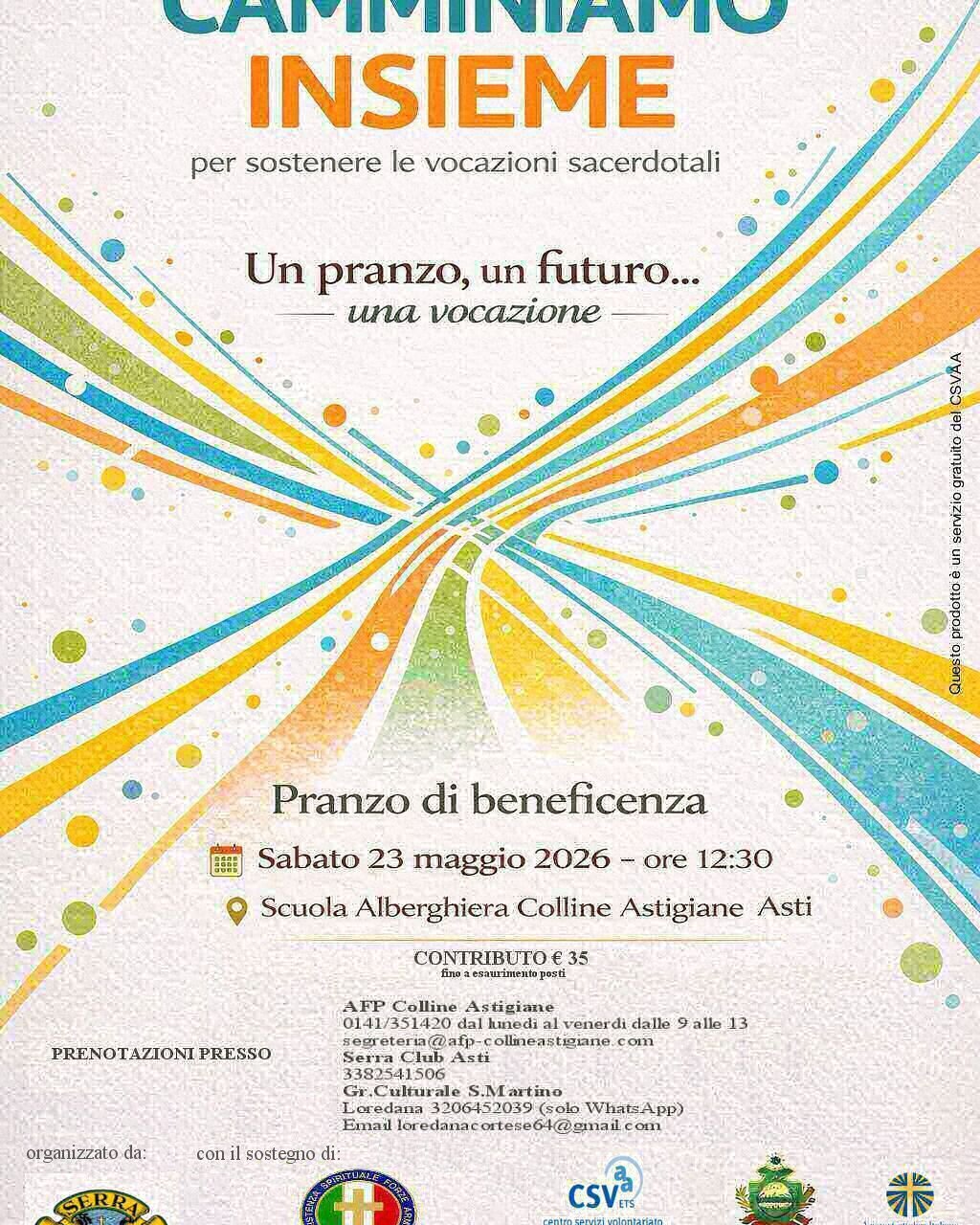 Pranzo di beneficenza "Nessuno è un'isola" - Asti