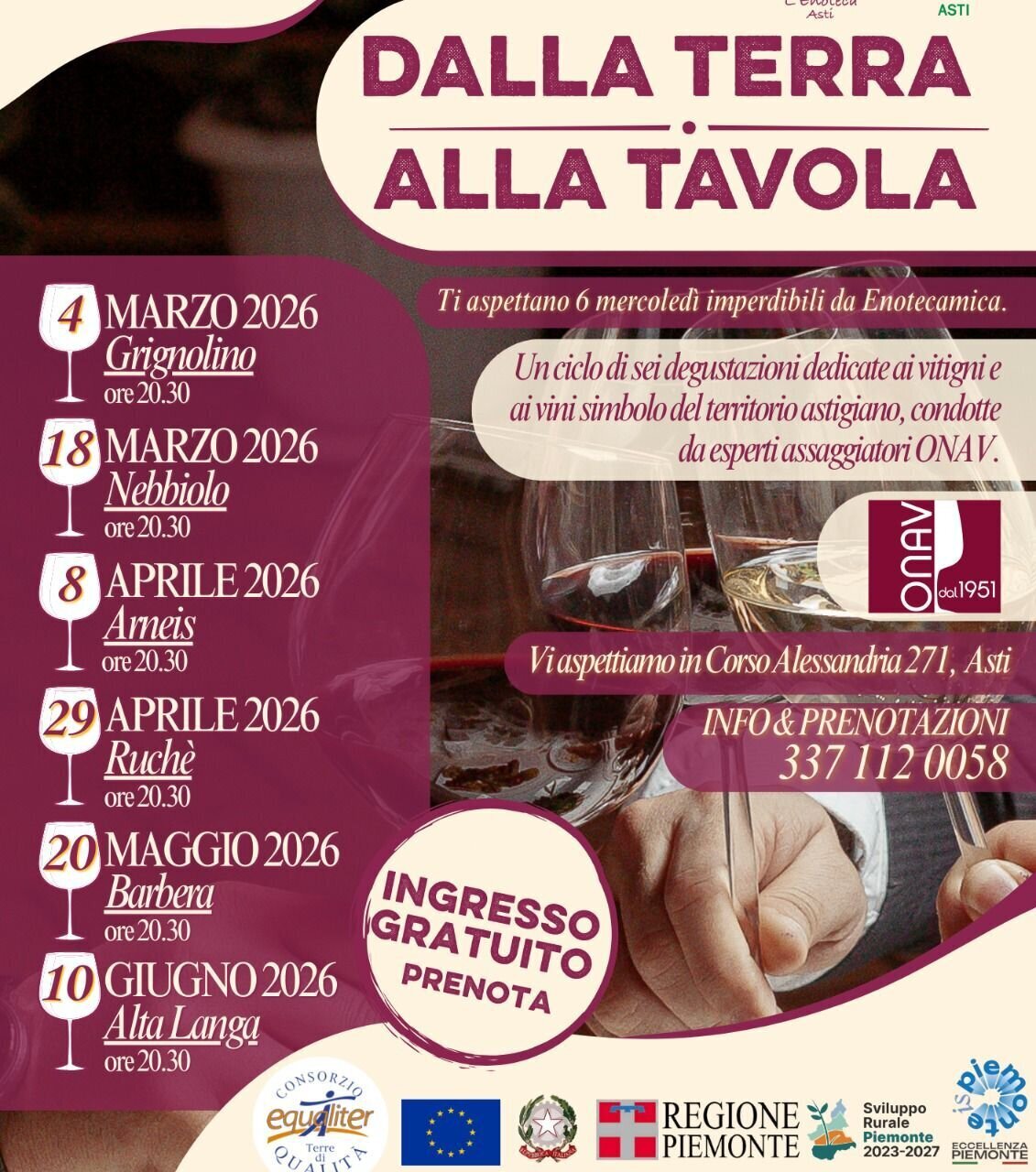 Territori DiVini 2026 "Dalla Terra alla Tavola" - Asti