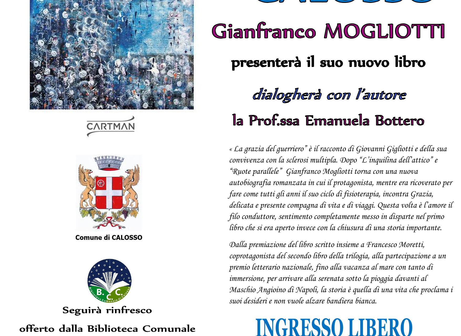 Presentazione libro "La grazia di un guerriero" - Calosso