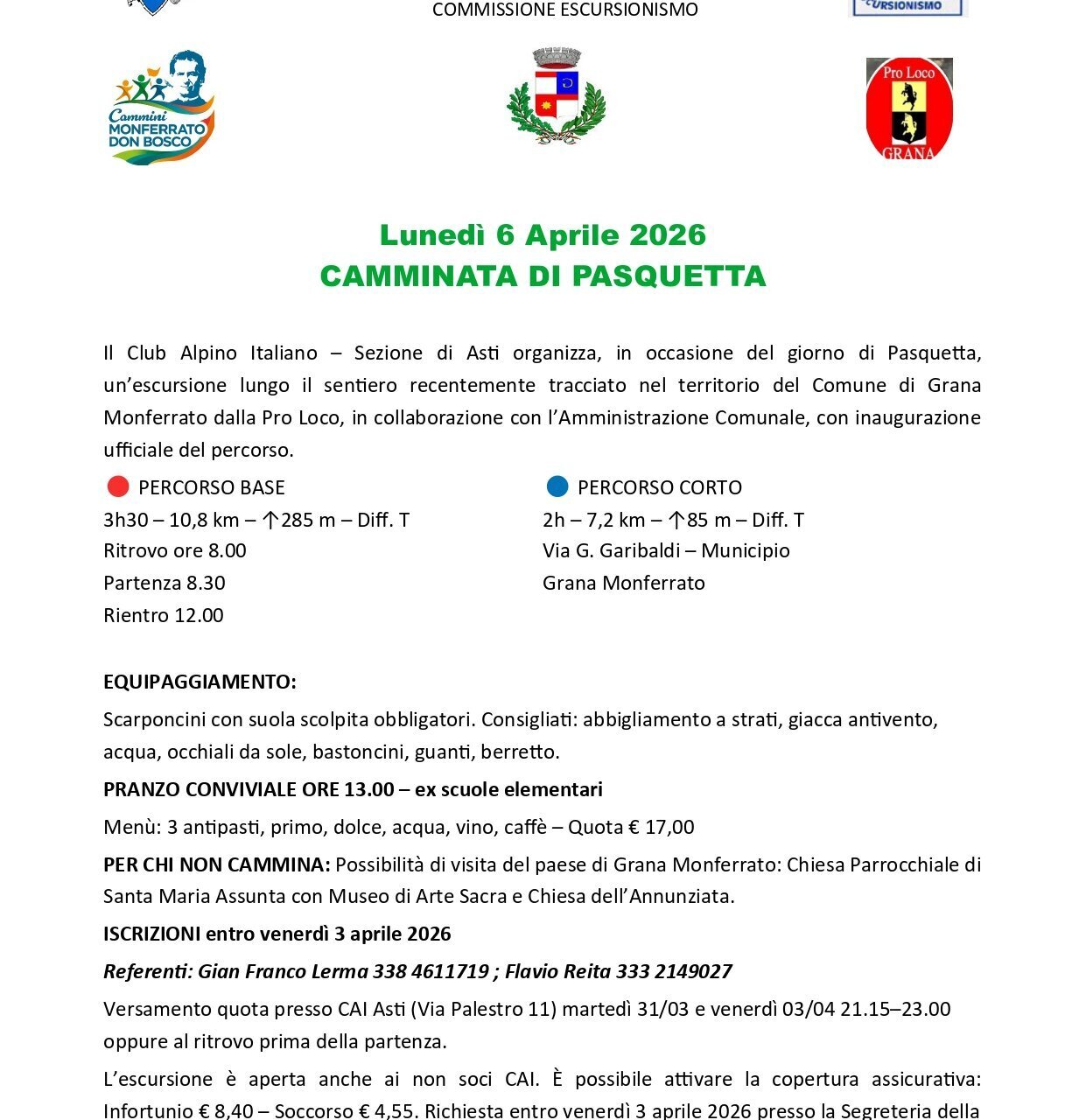 Camminata di Pasquetta - Grana Monferrato (AT)