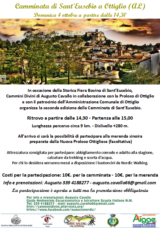 Camminata di Sant’Eusebio - 4 ottobre 2026