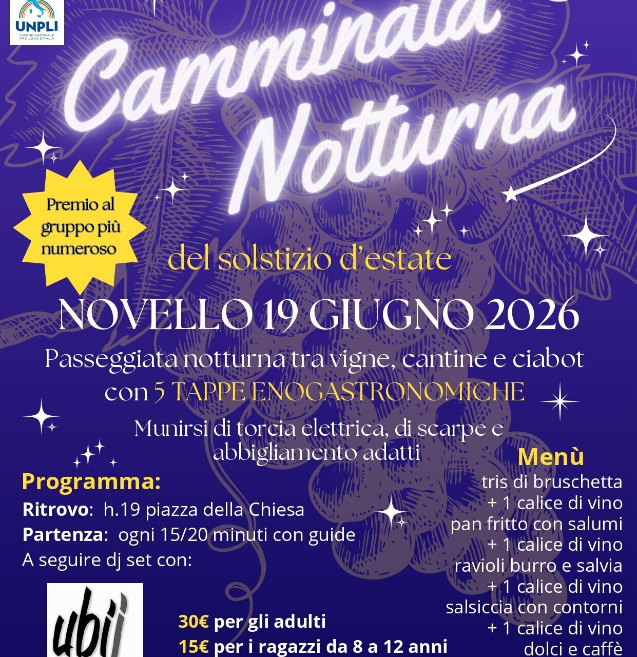 Camminata Notturna del Solstizio d'Estate - Novello