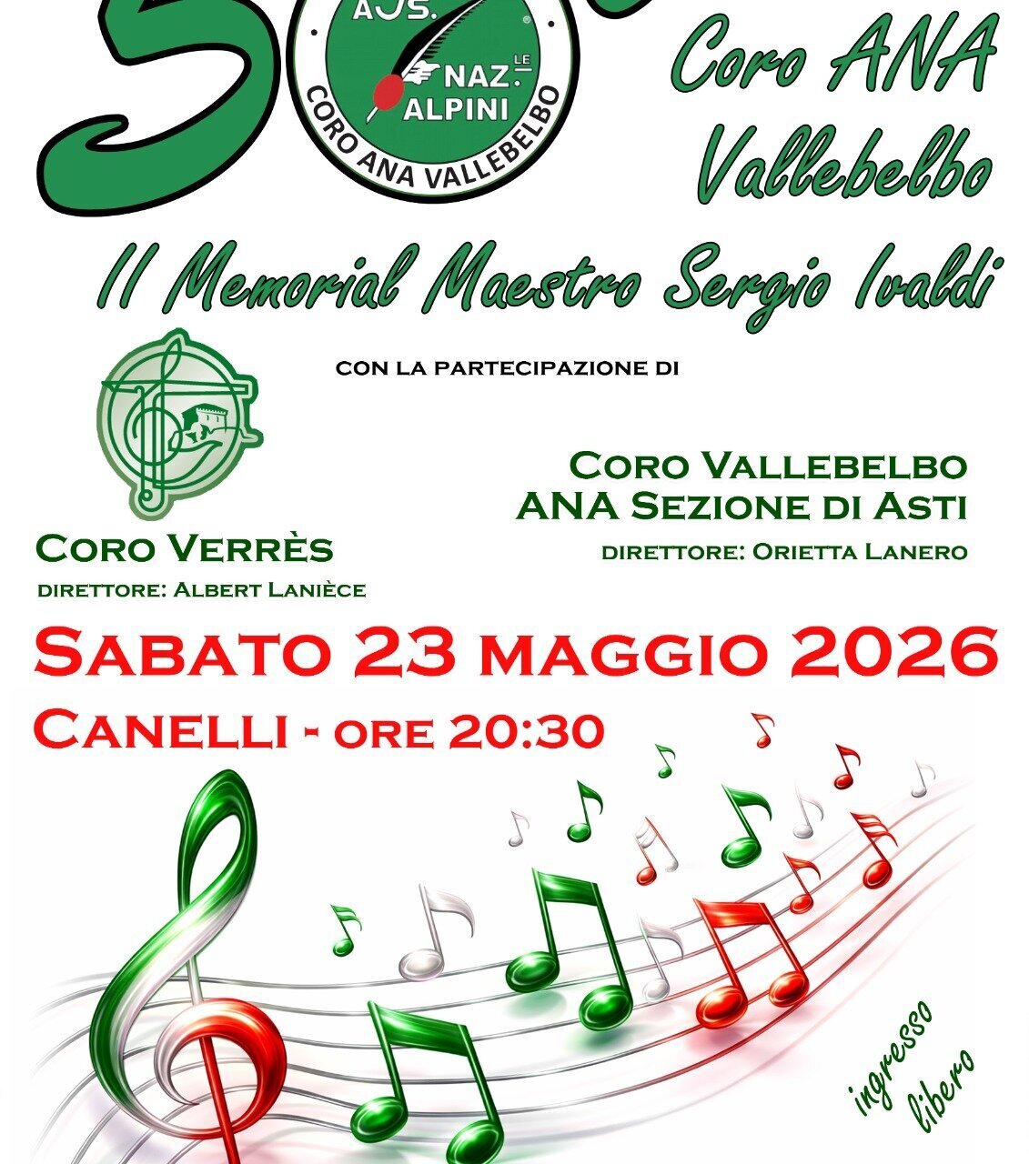 50° Anniversario Fondazione Coro ANA Vallebelbo -Canelli