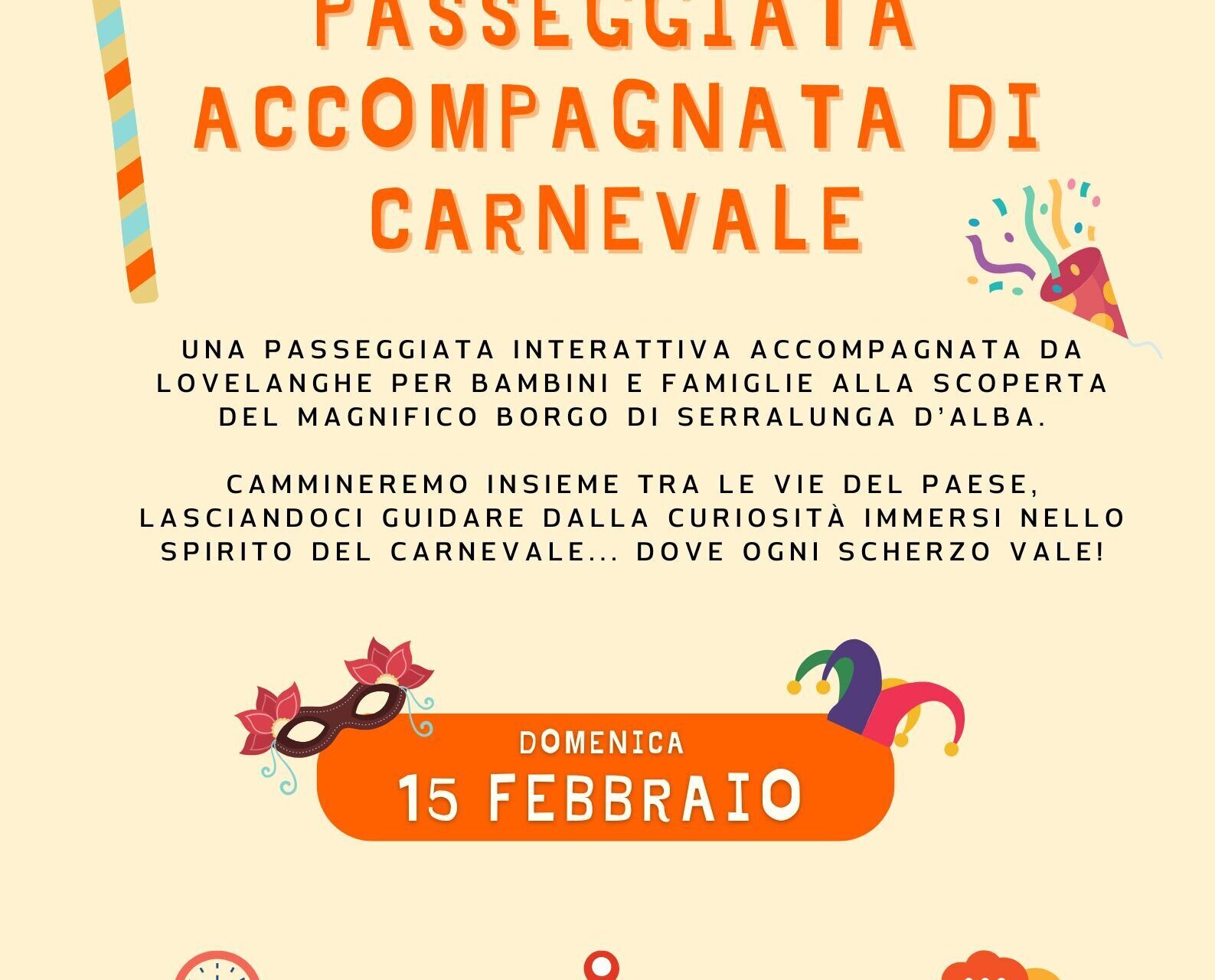 Passeggiata accompagnata di Carnevale - Serralunga d'Alba (CN)