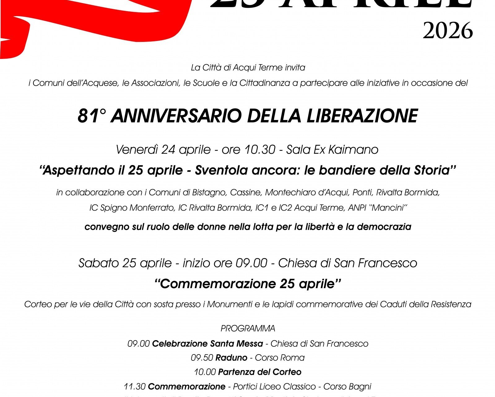 Celebrazione Dell 81 Anniversario Della Liberazione D Italia 5f3511bb97acc0f156c6a298a8b6f01b