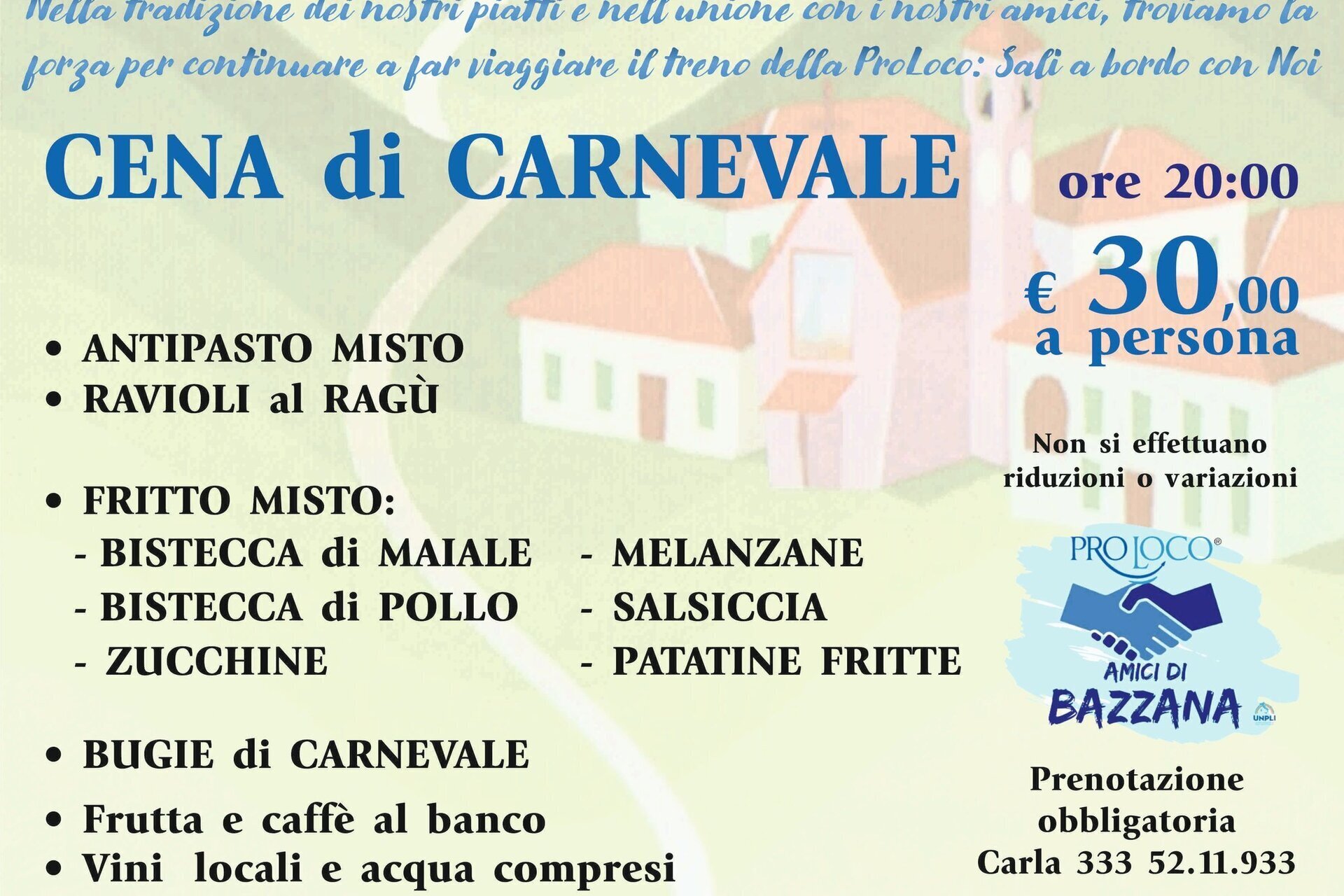 Cena di Carnevale - Fraz. Bazzana - Mombaruzzo