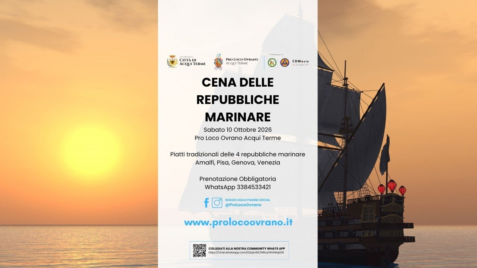 CENA DELLE REPUBBLICHE MARINARE – OVRANO