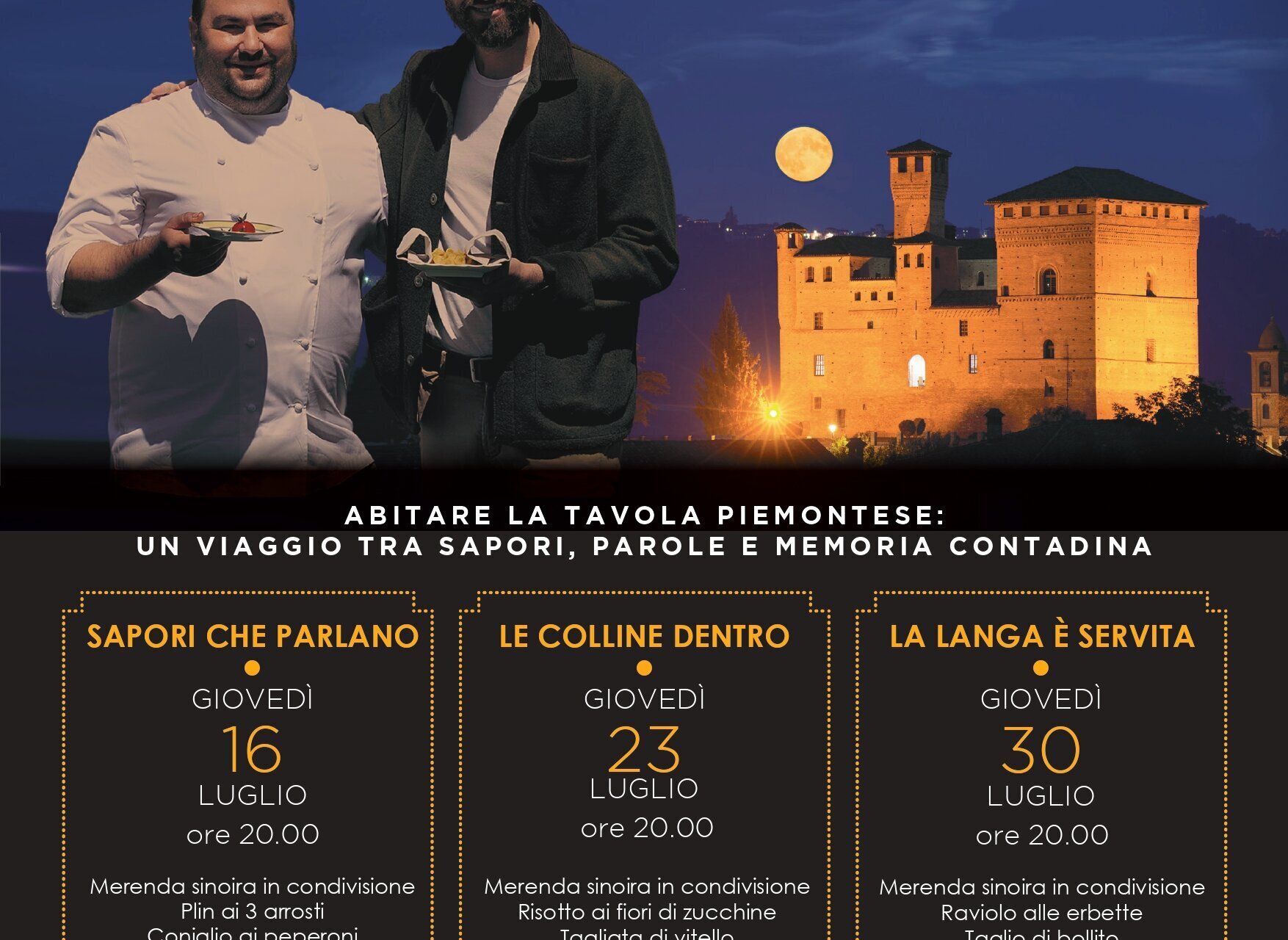 Cene Narrate al Castello - Grinzane Cavour 