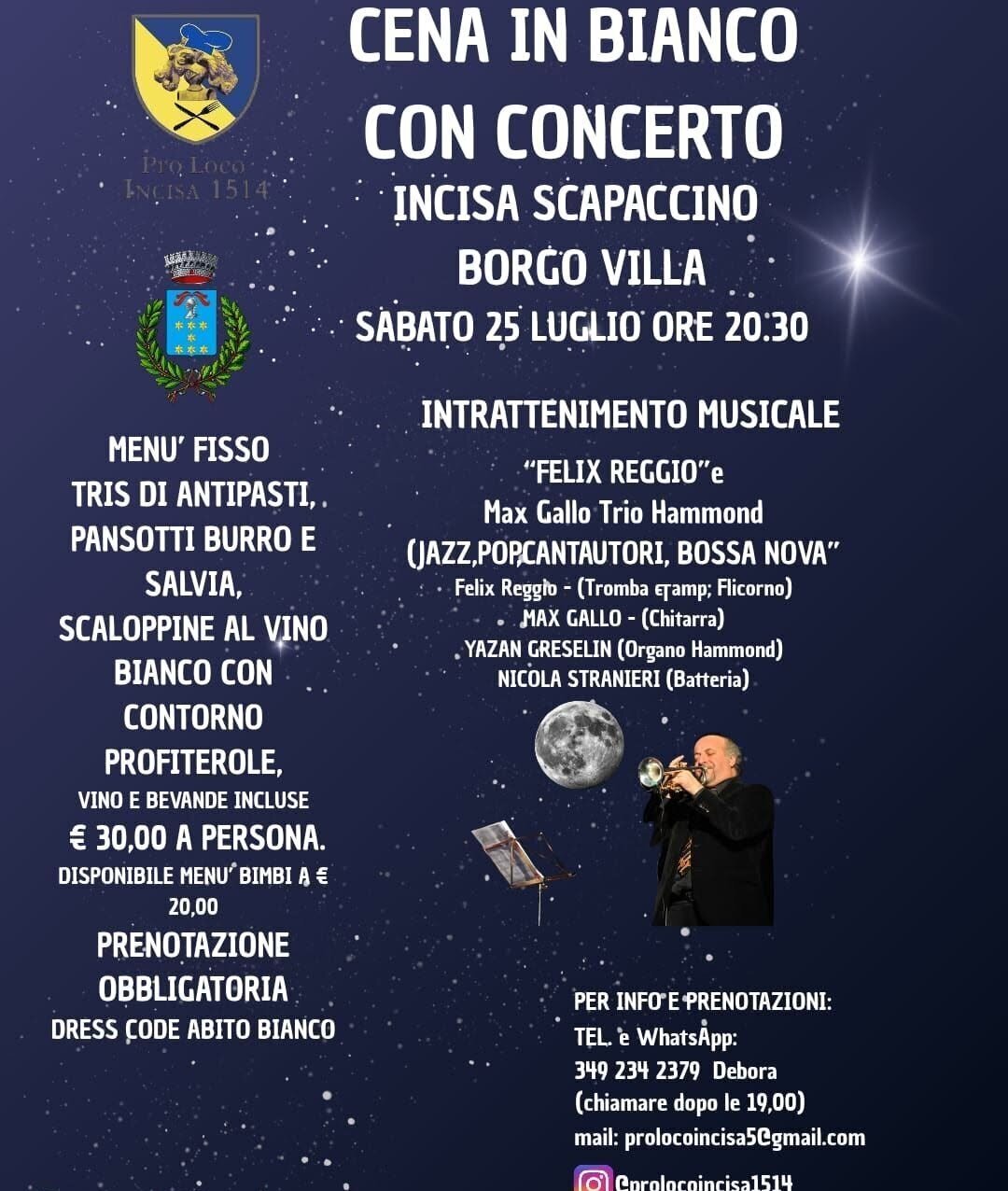 Cena in Bianco con Concerto - Incisa Scapaccino