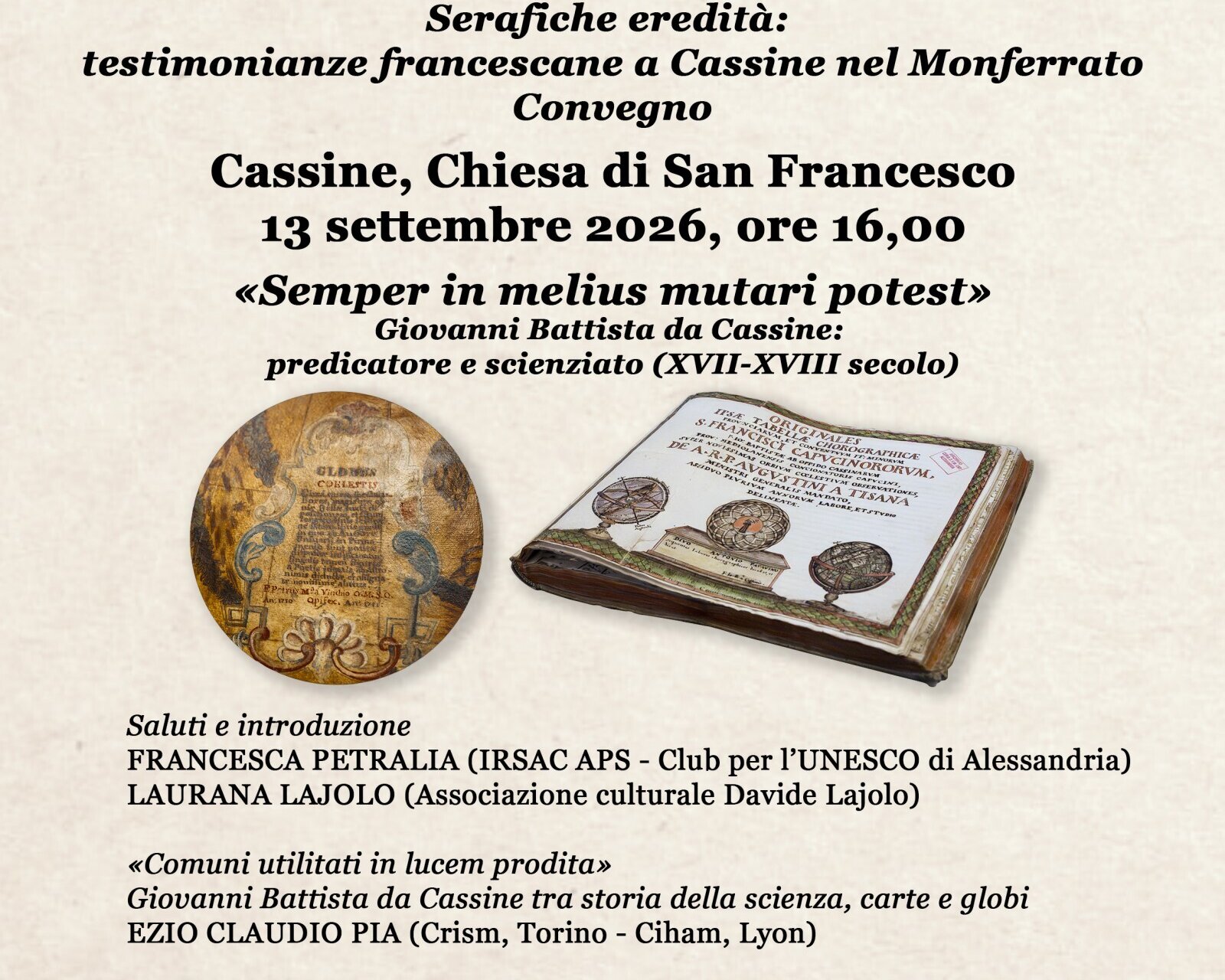 convegno e esposizione manoscritto Atlante Province Cappuccine XVIII secolo