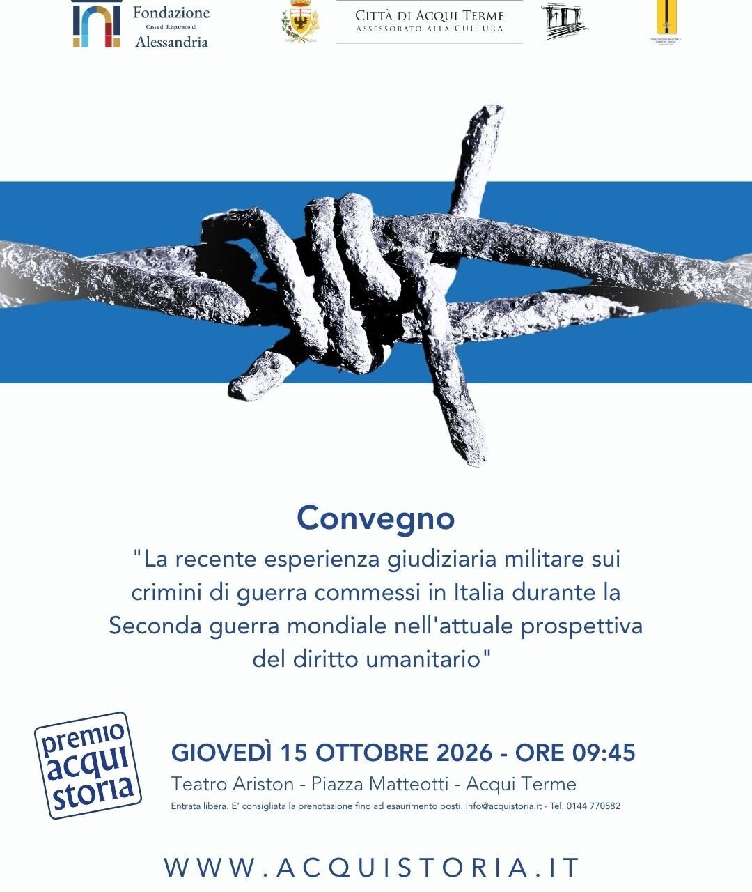 CONVEGNO – PREMIO ACQUI STORIA