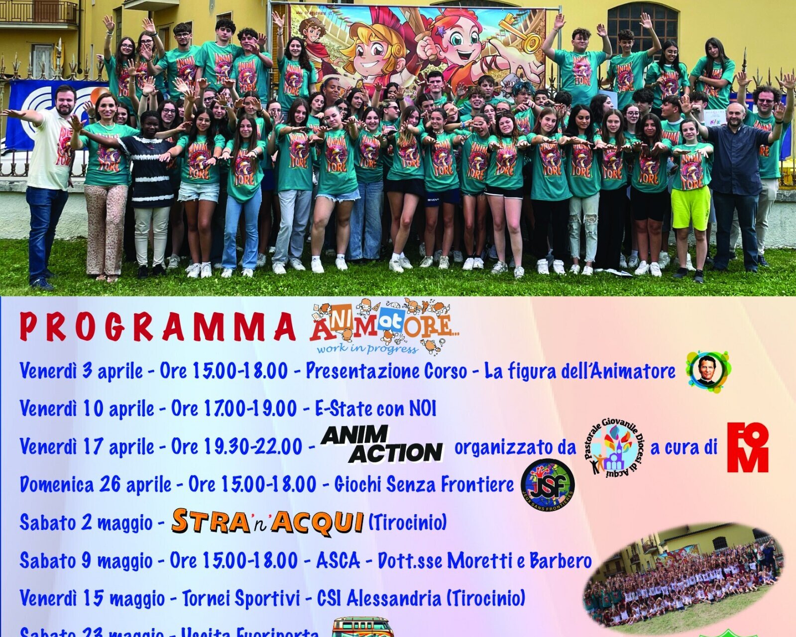 CORSO ANIMATORI 2026 per giovani dai 14 ai 25 anni