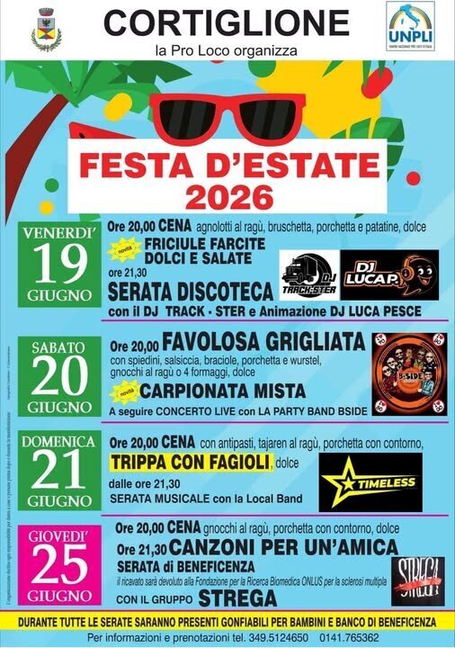 Festa d'estate 2026 - Cortiglione