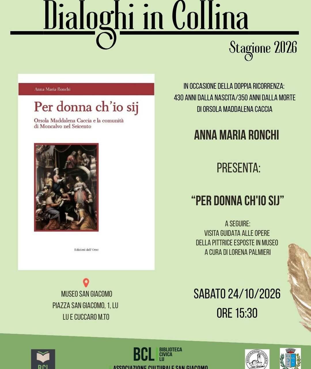 Dialoghi In Collina Anna Maria Ronchi Presenta Per Donna Ch Io Sij Bc643396a015d057aebd35e514b9d171