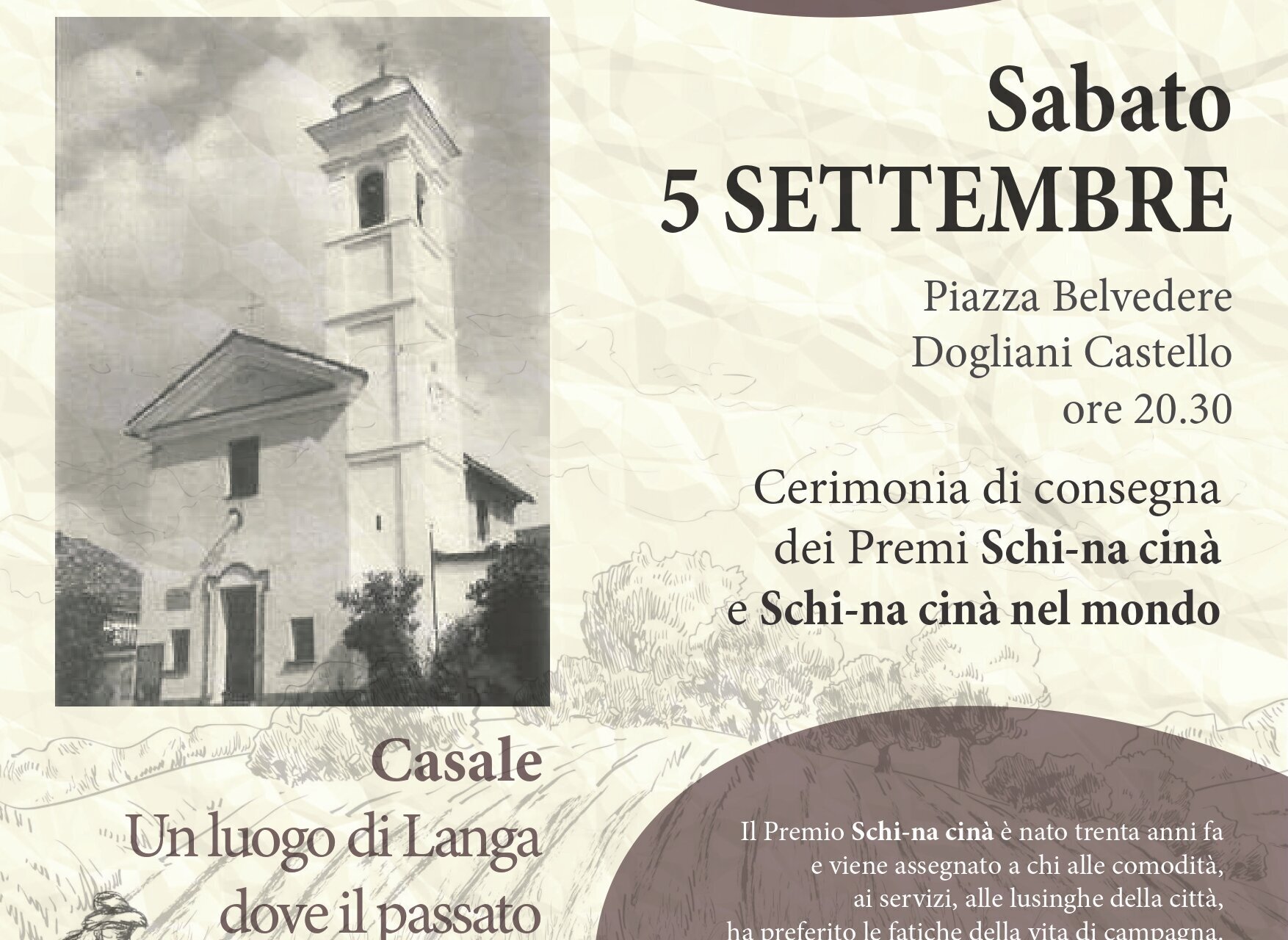 Premi “Schi-na cinà” e “Schi-na cinà nel mondo" - Dogliani