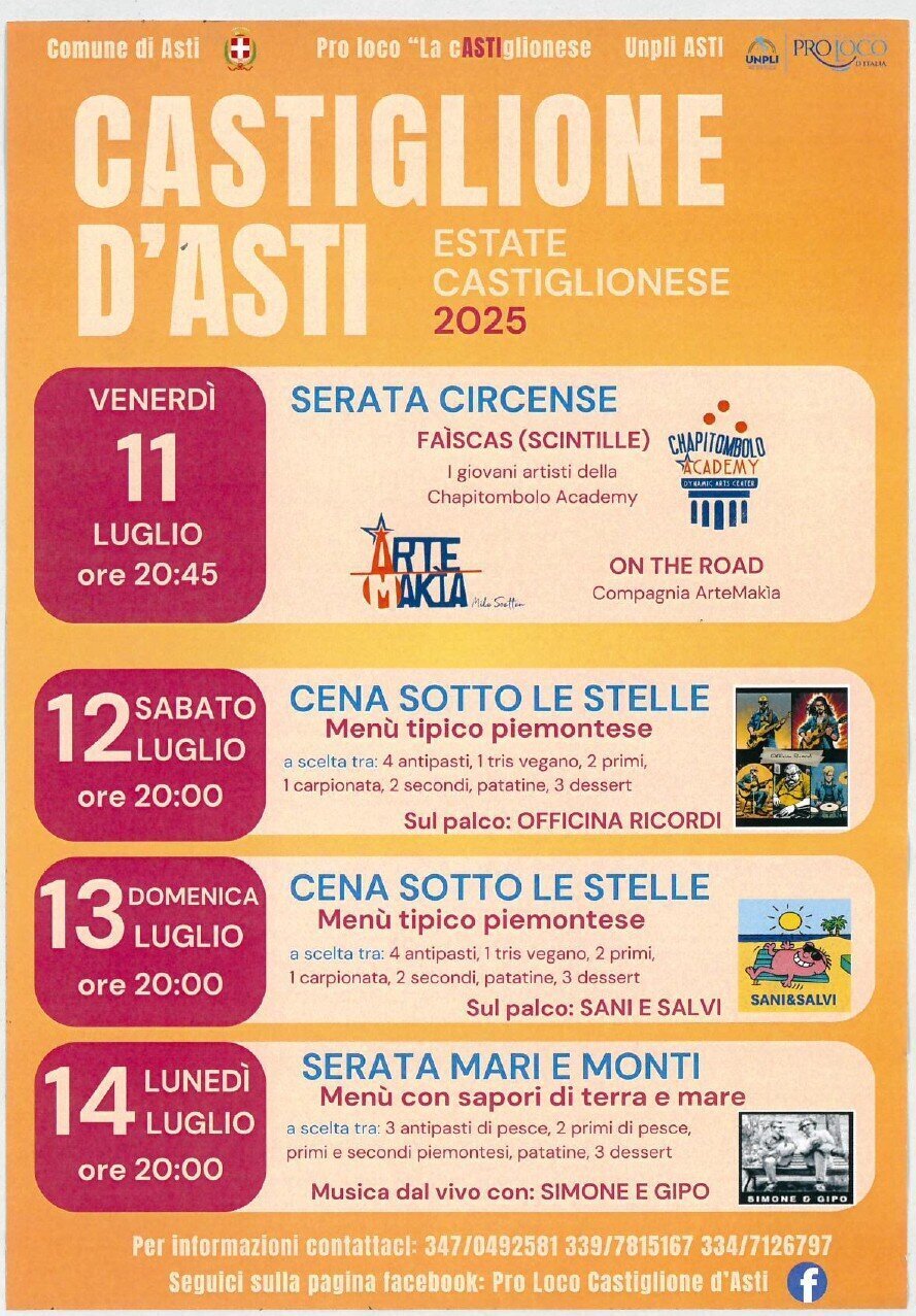 Estate Castiglionese 2024 - Asti, fraz. Castiglione