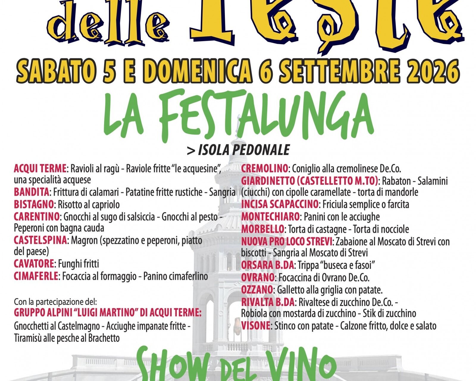 FESTA DELLE FESTE 2026