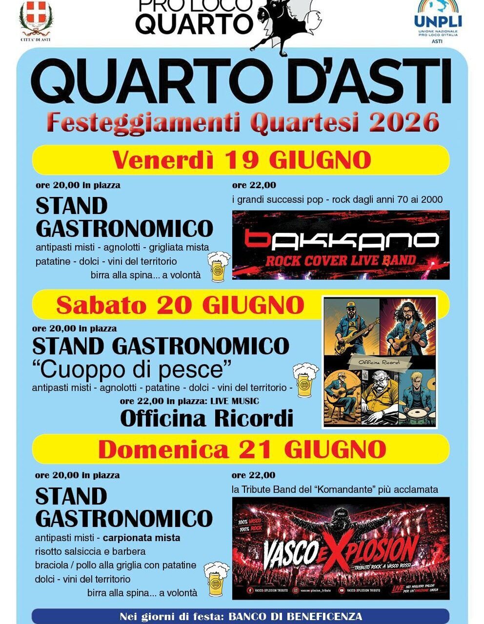 Festeggiamenti Quartesi 2026 - Asti - fraz. Quarto