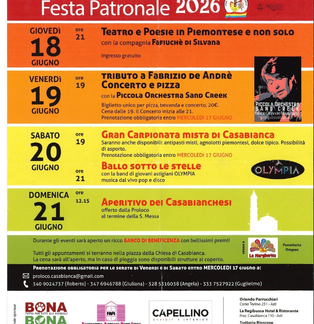 Festa Patronale fraz . Casabianca - Asti