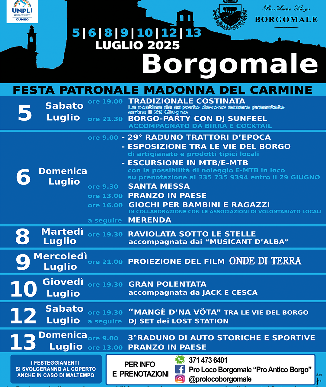 Festa Patronale Madonna del Carmine - Borgomale (CN)