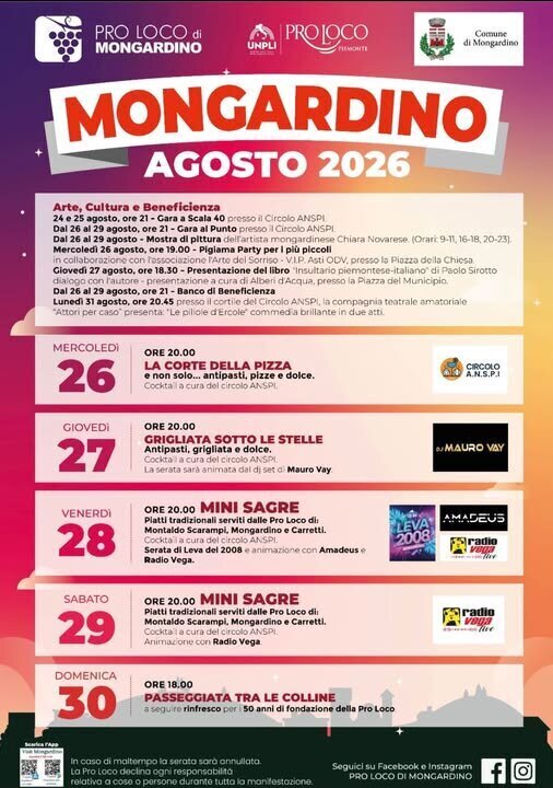 Festa di Agosto e  Mini Sagre - Mongardino (AT)