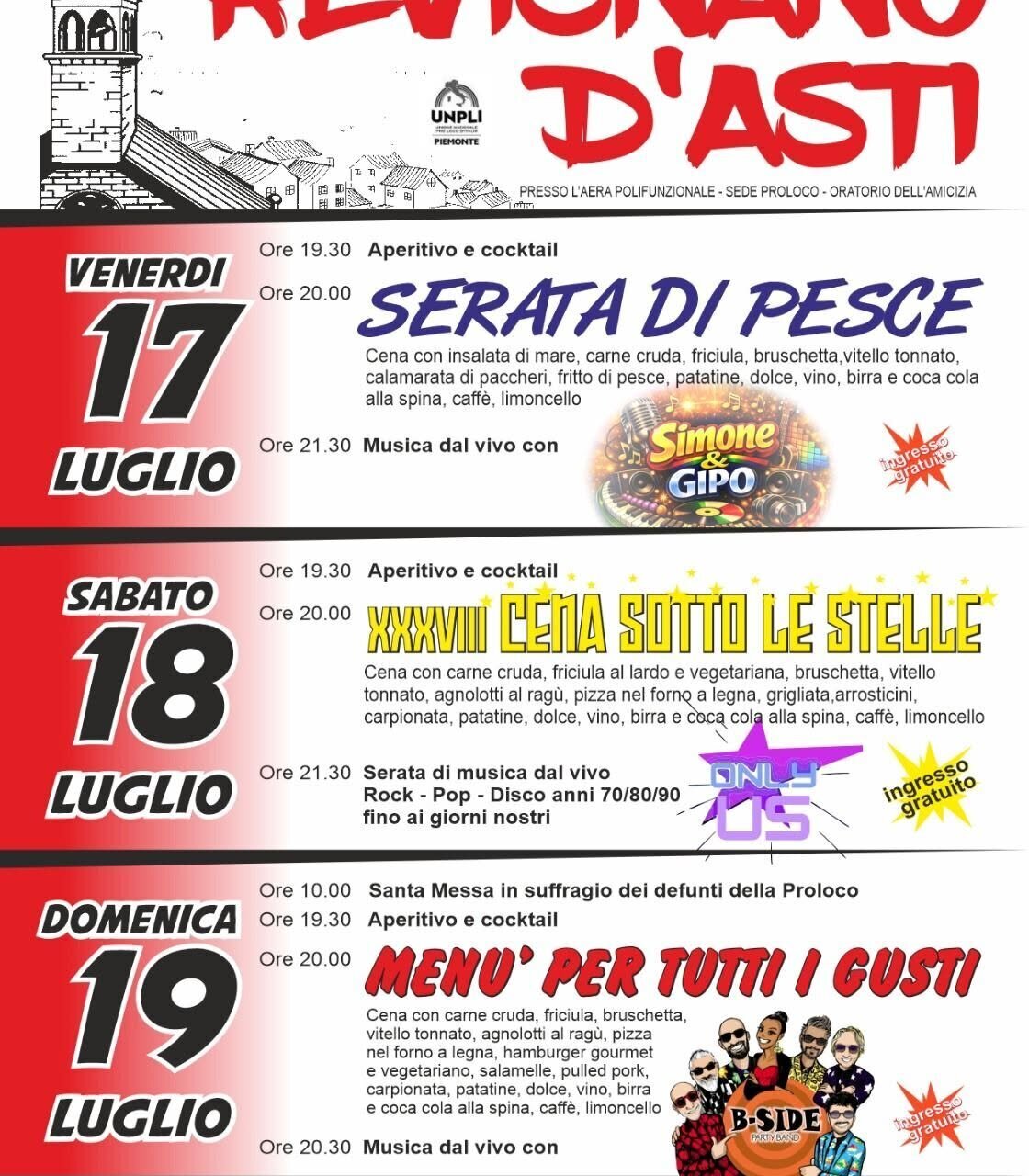 Festa Patronale di San Giacomo - Asti- Fraz.Revignano