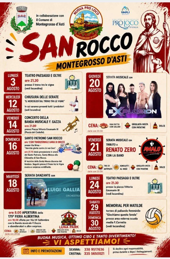 Festa Patronale di San Rocco - Montegrosso d'Asti (AT)