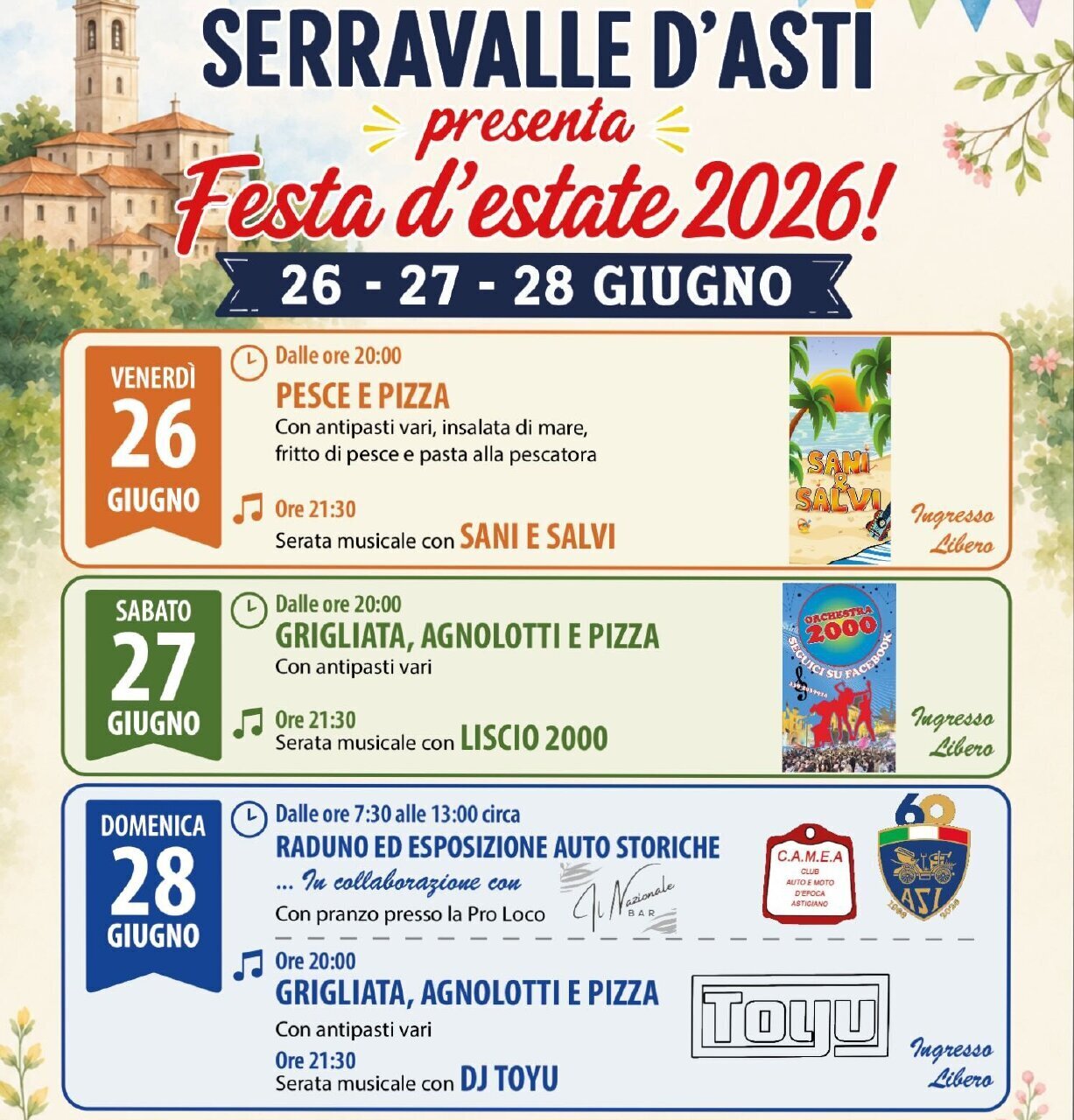 Festa d'Estate 2026 - Asti - Frazione Serravalle