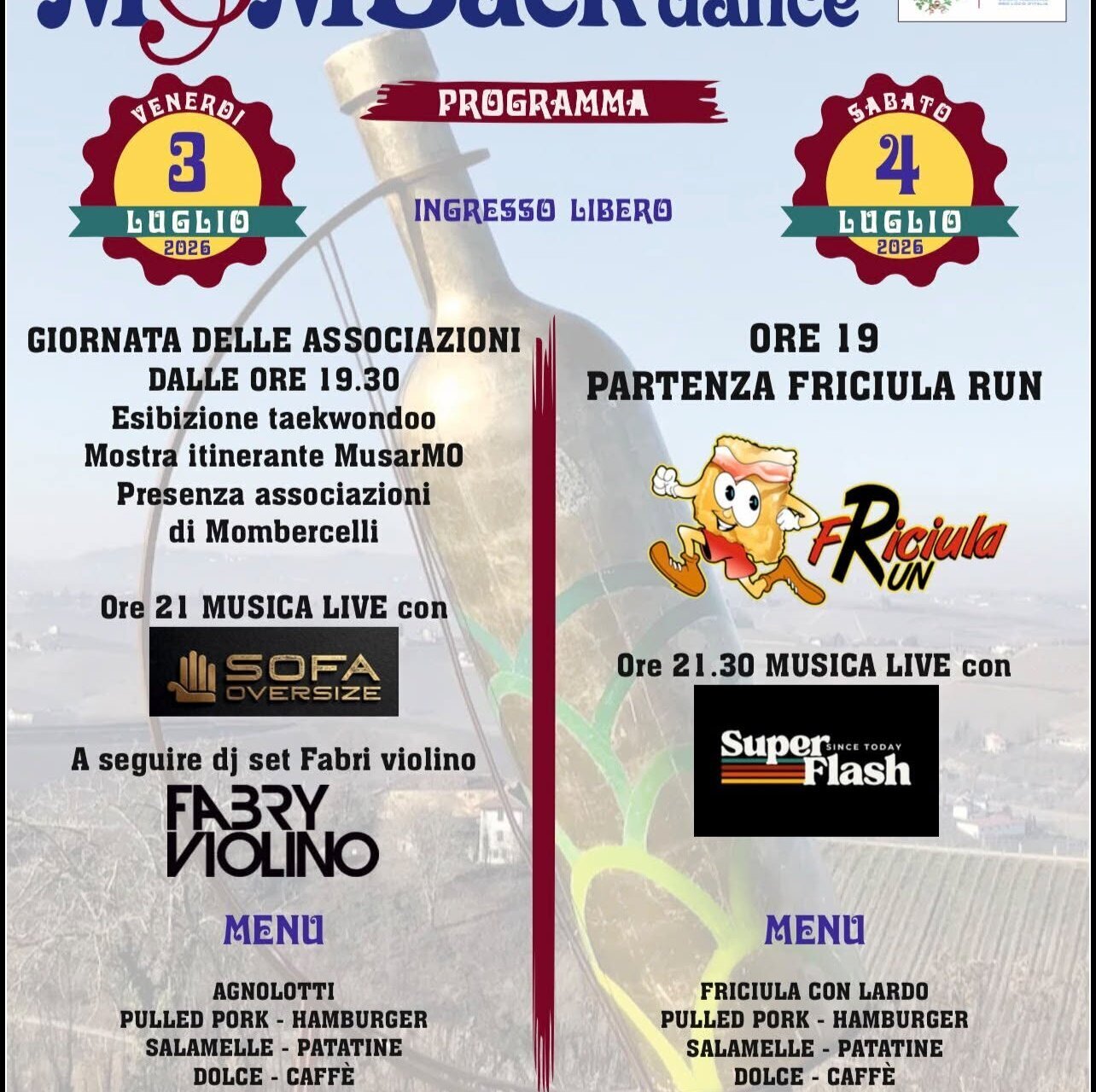 MomBackdance & Friciula Run -  Mombercelli