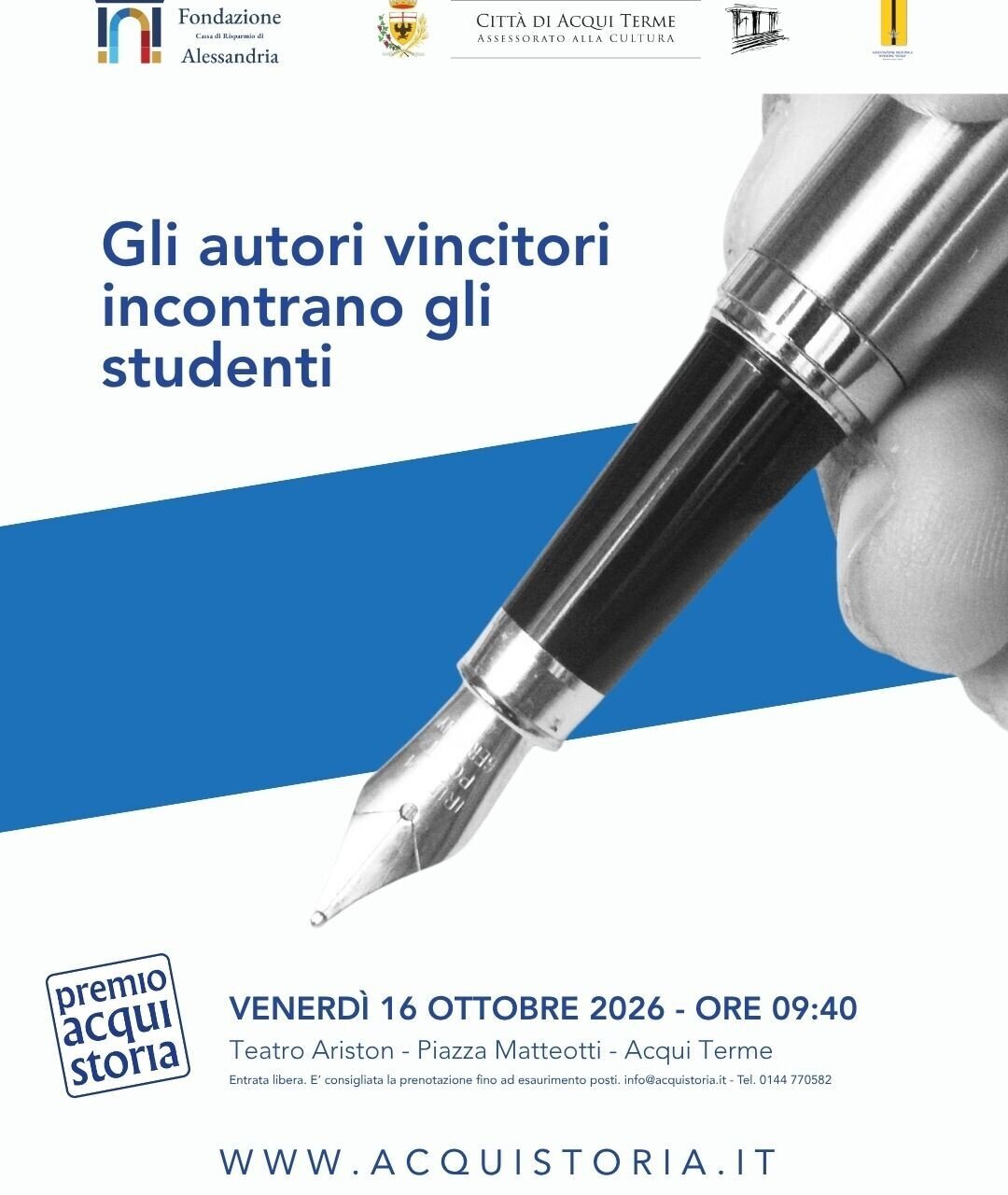Gli Autori vincitori incontrano gli studenti – Premio Acqui Storia