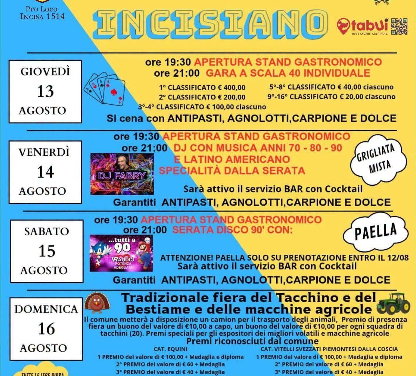 Ferragosto Incisiano - Incisa Scapaccino