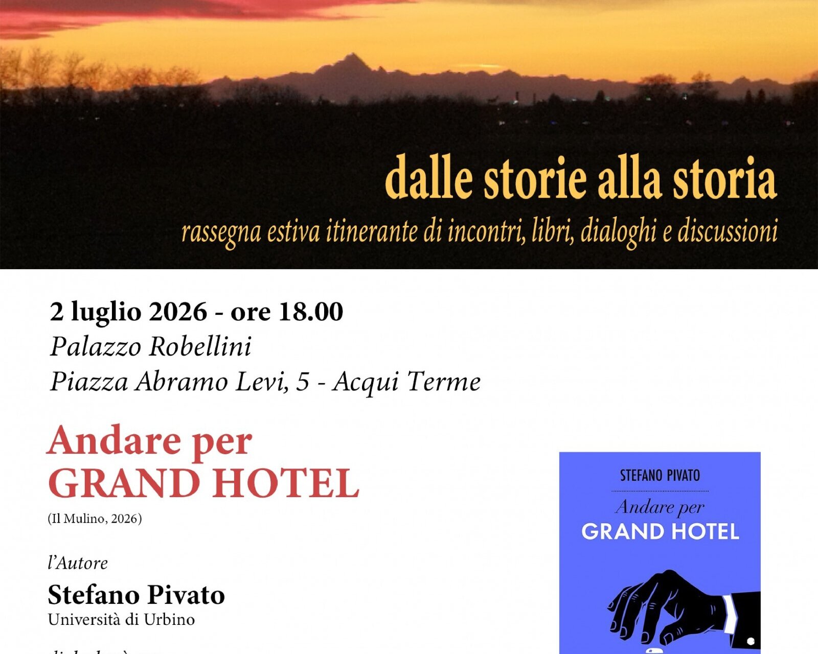 ISRAL Presentation of the book "Andare per Grand Hotel" by Stefano Pivato