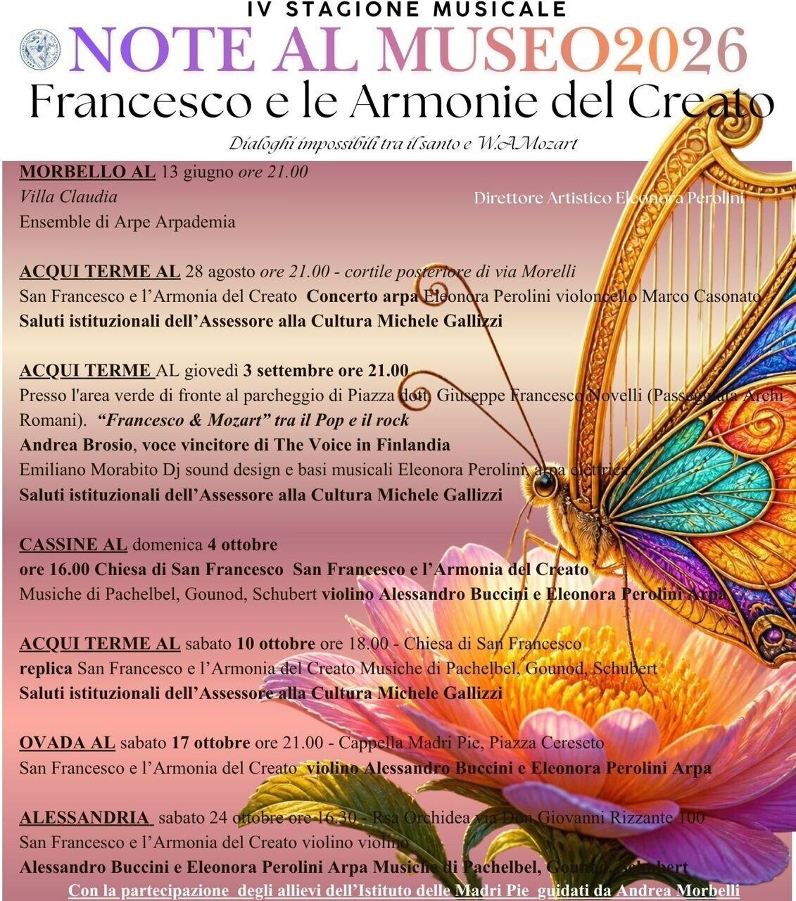 IV STAGIONE MUSICALE “NOTE AL MUSEO 2026” – San Francesco e le Armonie del Creato