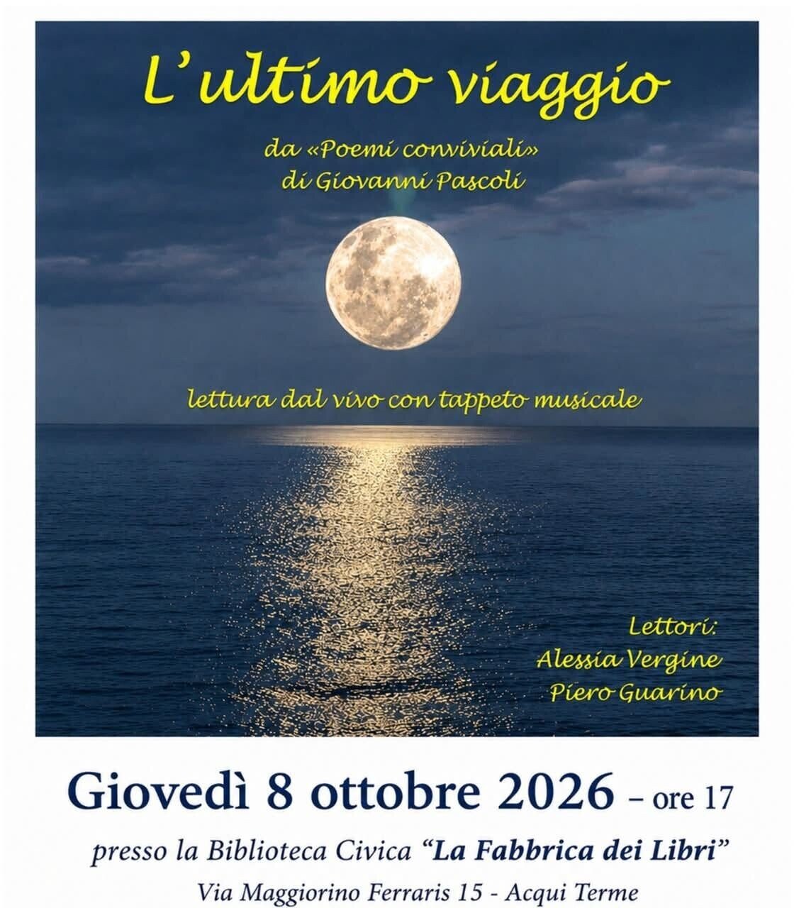 L’ultimo viaggio da "Poemi conviviali"