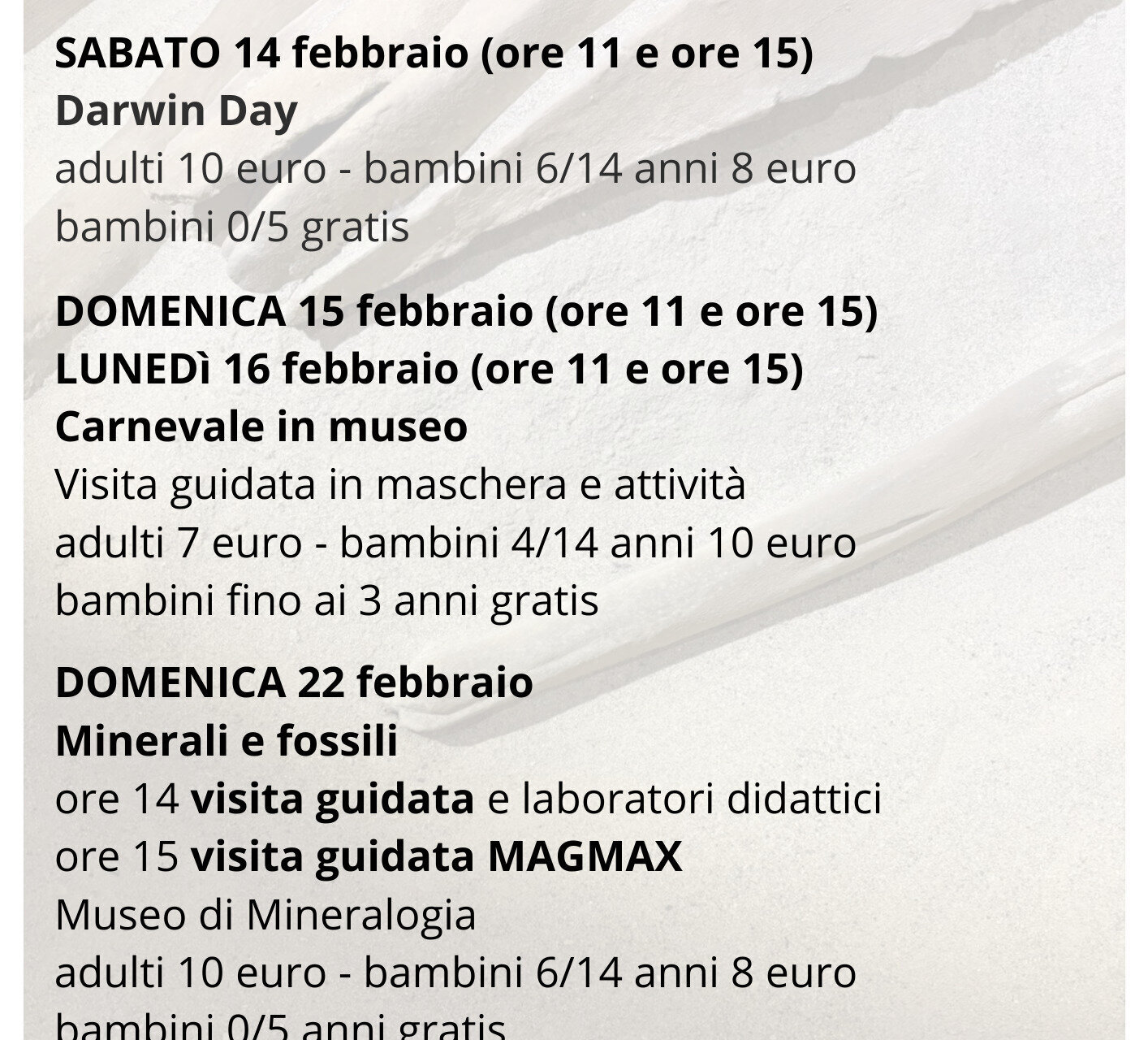 Le giornate delle famiglie al Museo dei Fossili - Asti