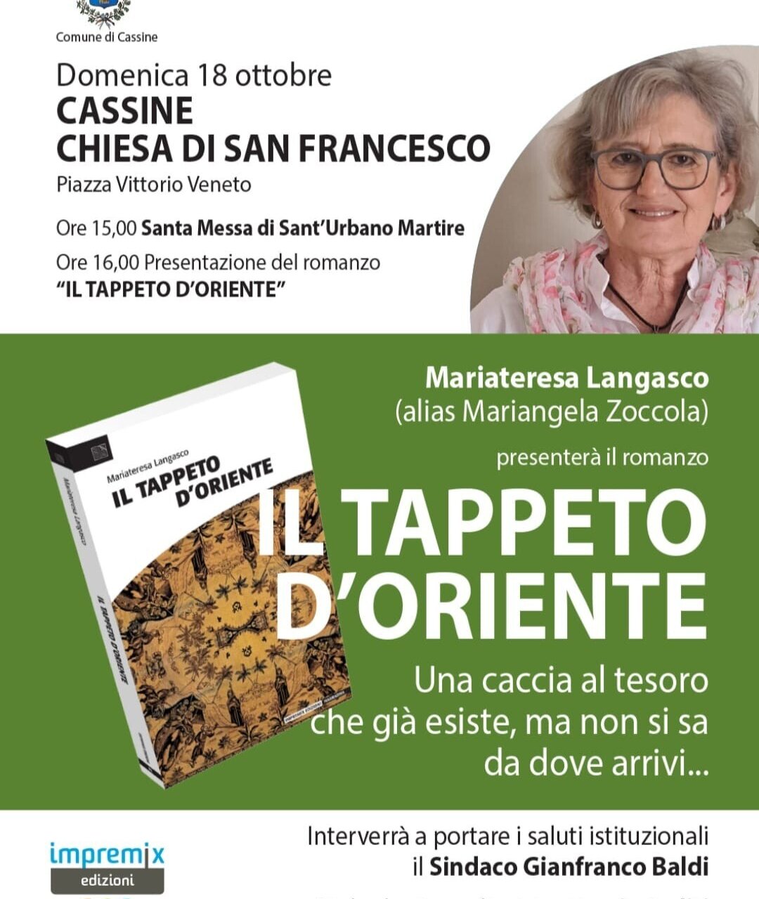Maria Teresa Langasco Presenta Il Romanzo Tappeto D Oriente 712c8de061d421147cd01ddbeadf3248