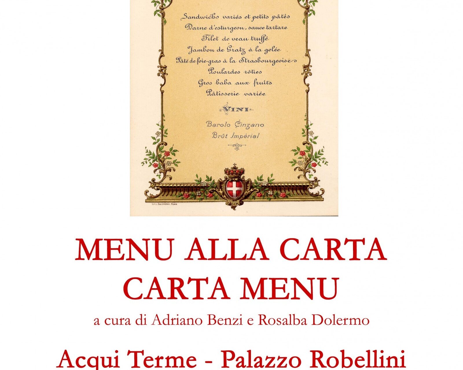 MENU ALLA CARTA – CARTA MENU