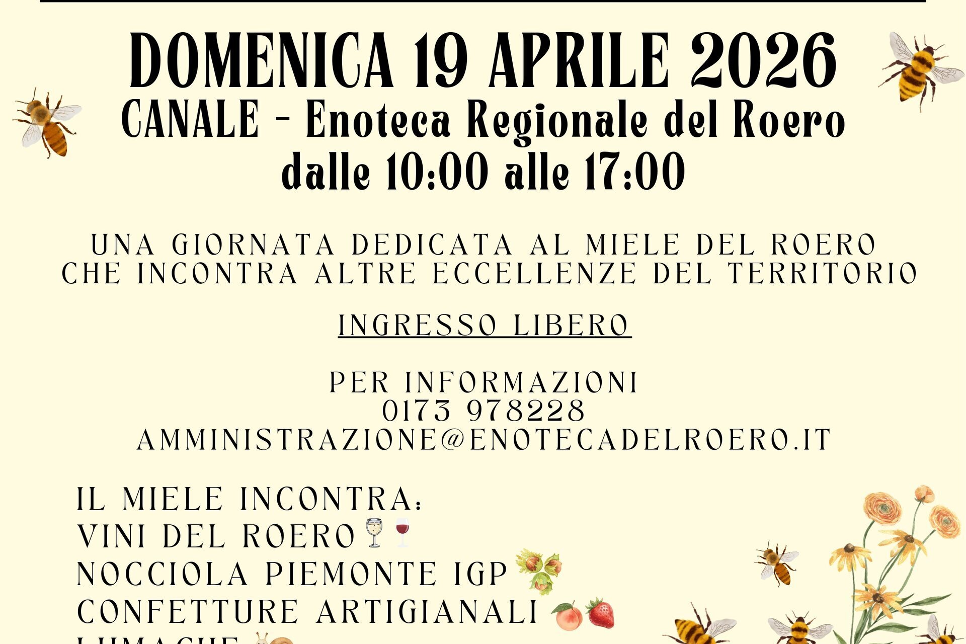 Il Miele del Roero incontra i sapori del territorio - Canale (CN)