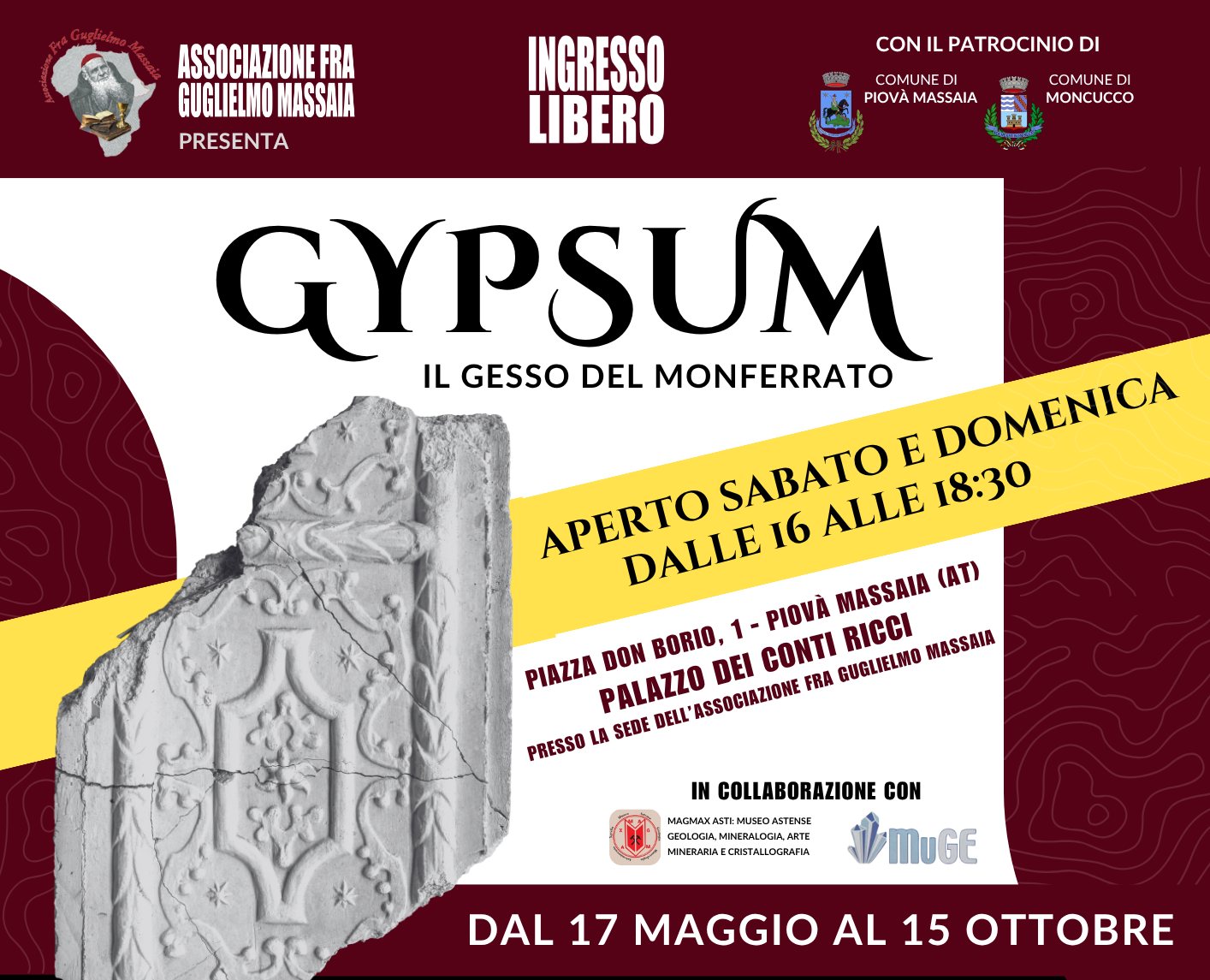 Mostra "Gipsum. Il gesso del Monferrato - Piovà Massaia