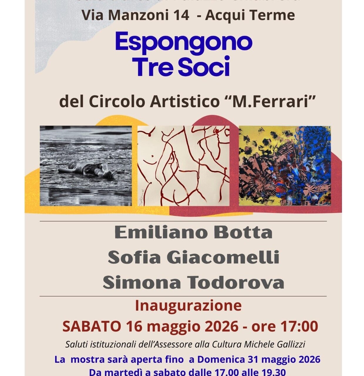 Mostra I Tre Soci Del Circolo Artistico M Ferrari B58d59730f53a3f748ac2177aedd5274