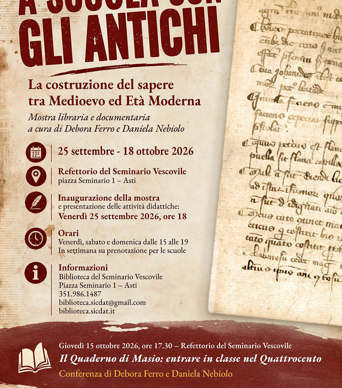 Exhibition "A scuola con gli Antichi " - Asti