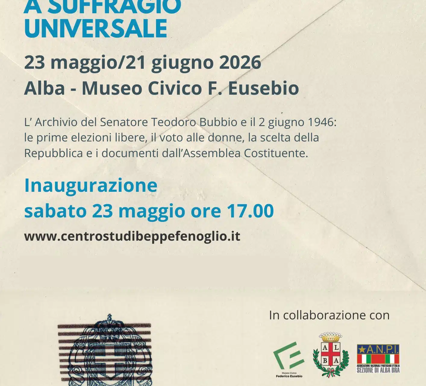 Mostra - "A suffragio universale" - Alba