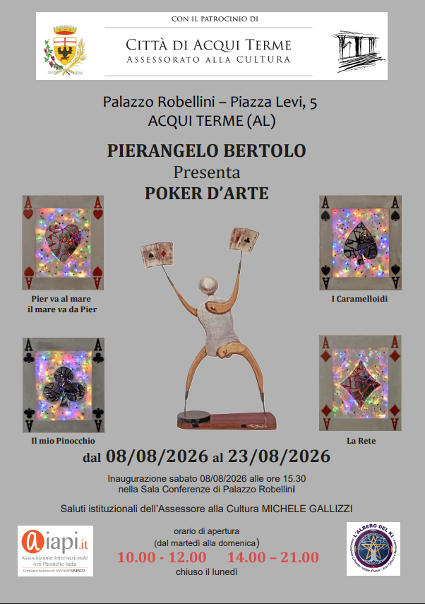 Solo exhibition of paintings and sculptures by Pierangelo Bertolo