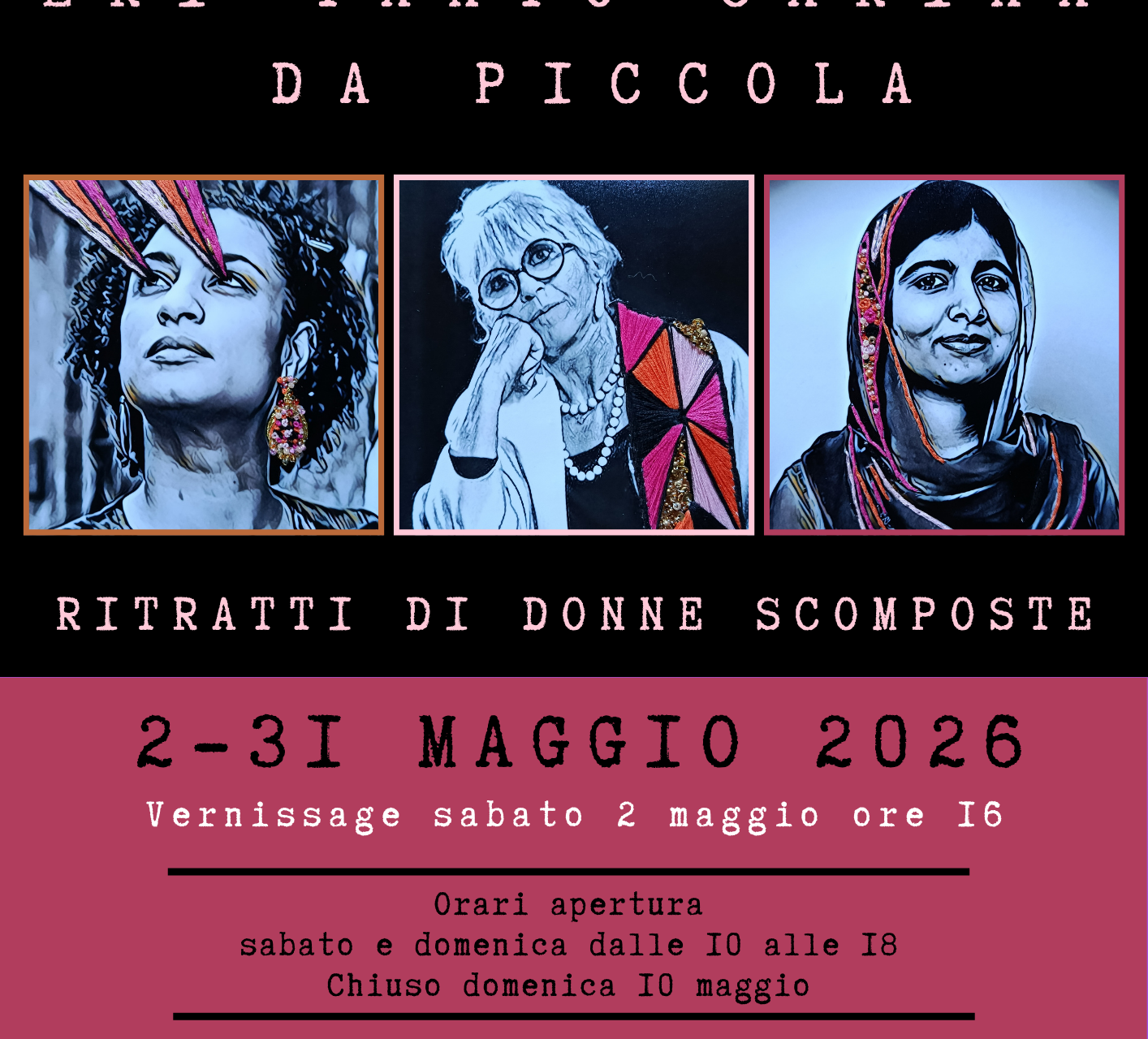 Mostra "Eri tanto carina da piccola - ritratti di donne scomposte" - Serralunga d'Alba