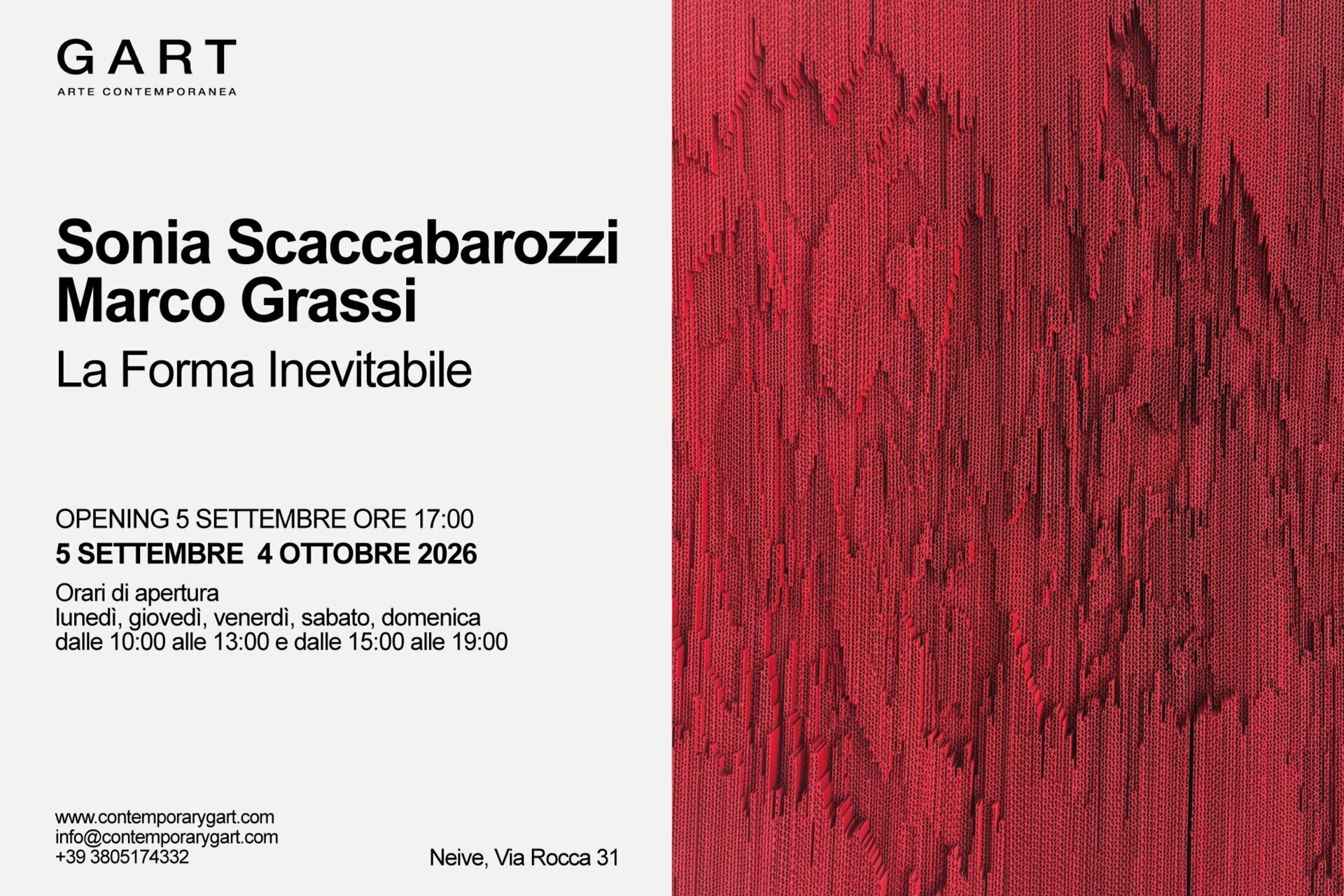 Mostra “La Forma Inevitabile”- Neive 